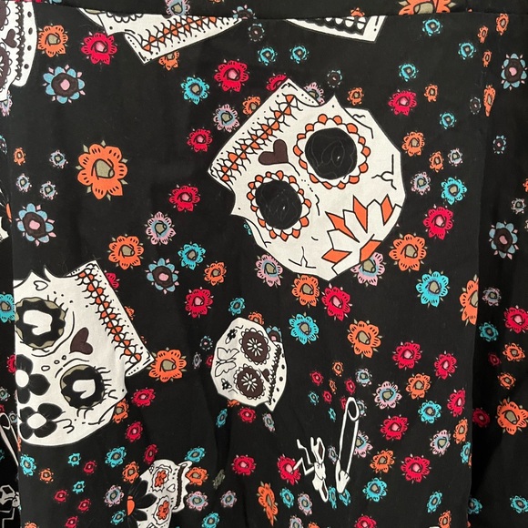 Ihot Floral Sugar Skull Print Sleeveless Dress - Picture 6 of 6